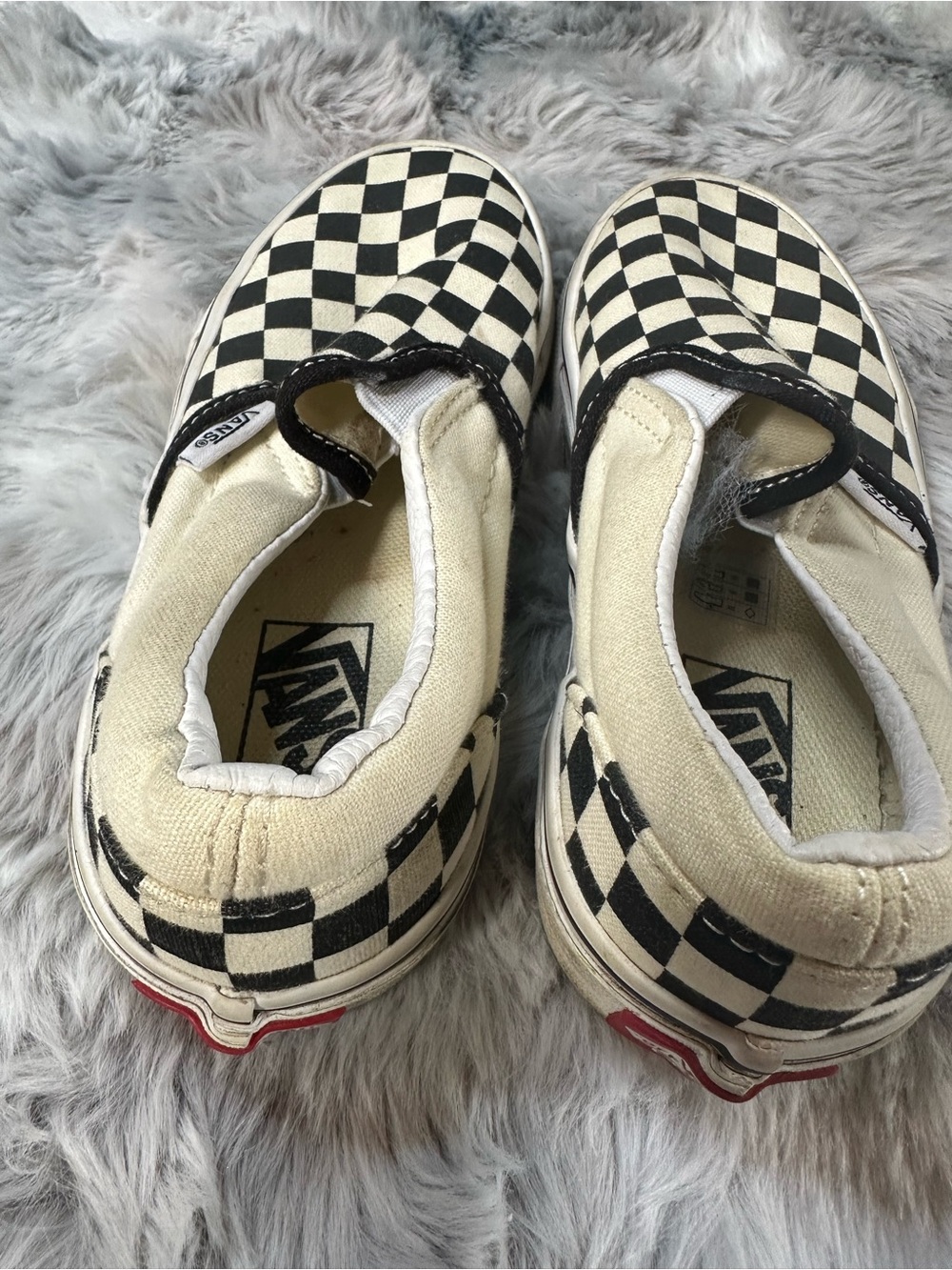 Vans Kids Slip-On Sneakers in Black & White Checkerboard